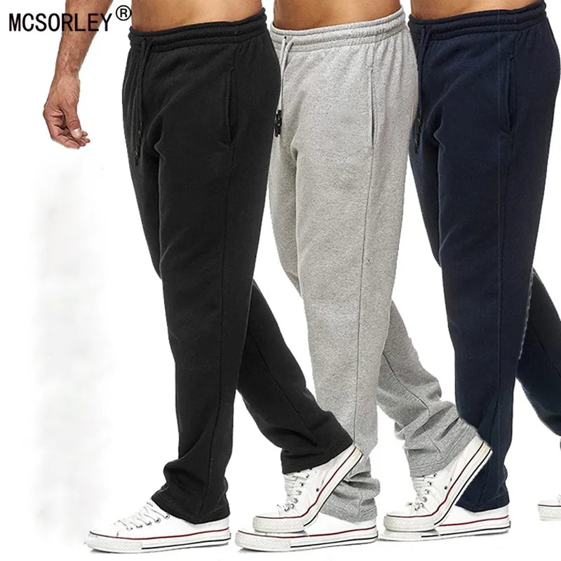 Men Bodybuilding Pant Autumn Spring Tracksuit Sweatpants Casual Solid Slim Harajuku Style Trousers Drawstring Full Length Pants