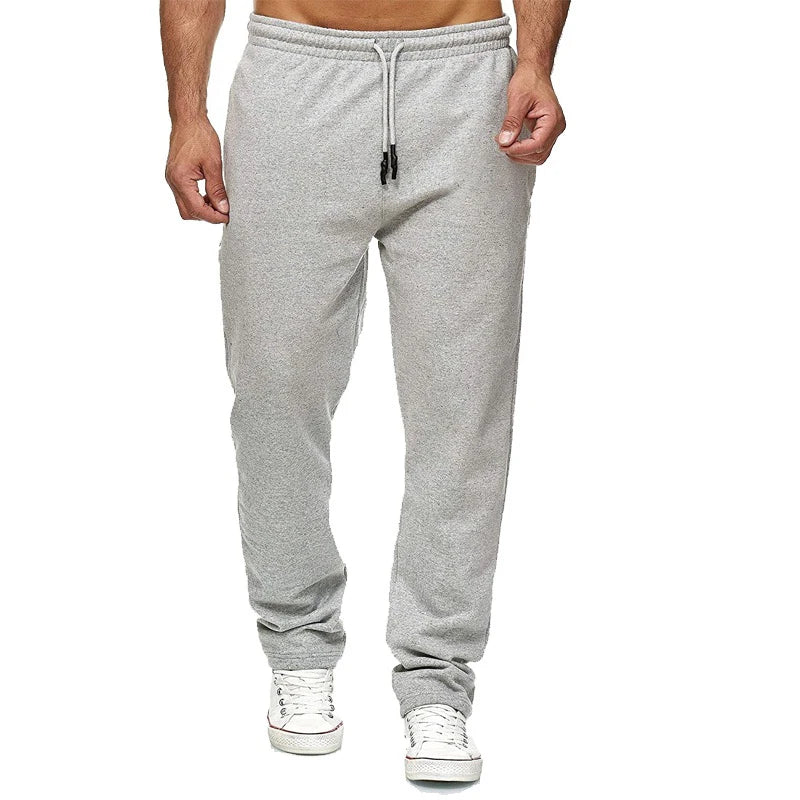 Men Bodybuilding Pant Autumn Spring Tracksuit Sweatpants Casual Solid Slim Harajuku Style Trousers Drawstring Full Length Pants