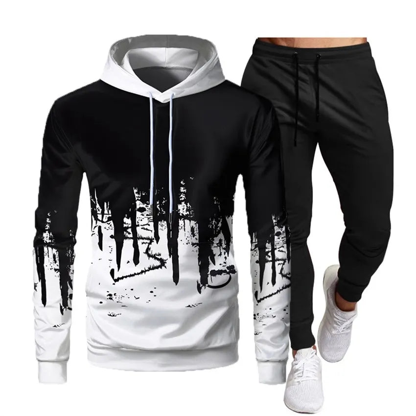 Men's sportswear, sportswear, hoodie+pants, sportswear, 2023 Spring and Autumn New jogging pants, running men's sportswear