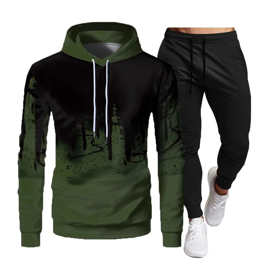 Men's sportswear, sportswear, hoodie+pants, sportswear, 2023 Spring and Autumn New jogging pants, running men's sportswear