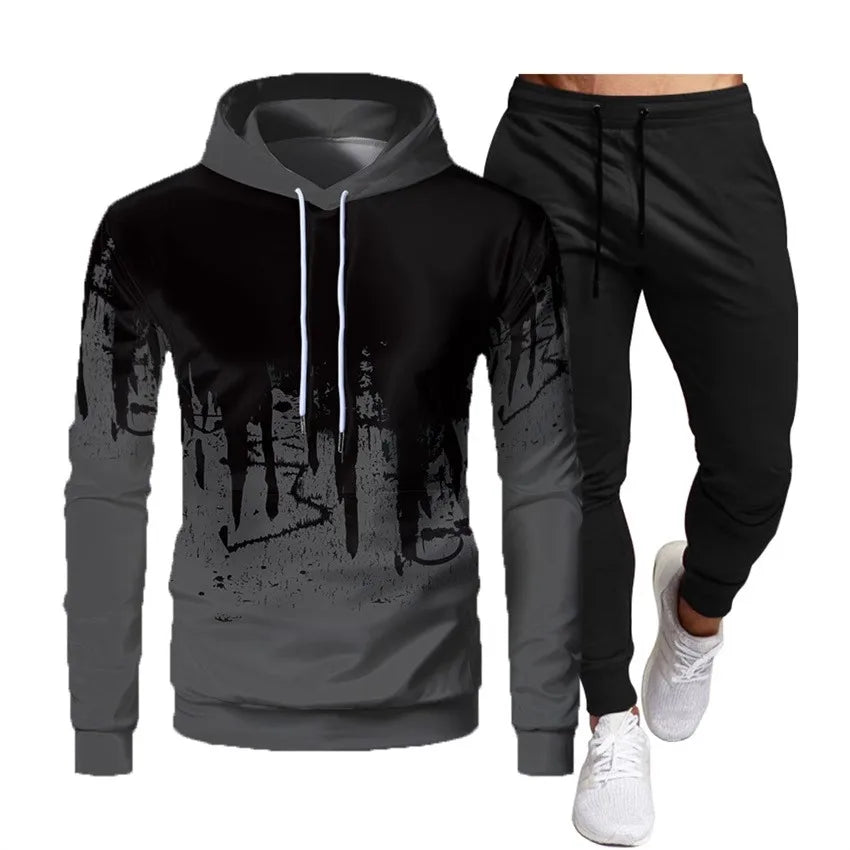 Men's sportswear, sportswear, hoodie+pants, sportswear, 2023 Spring and Autumn New jogging pants, running men's sportswear