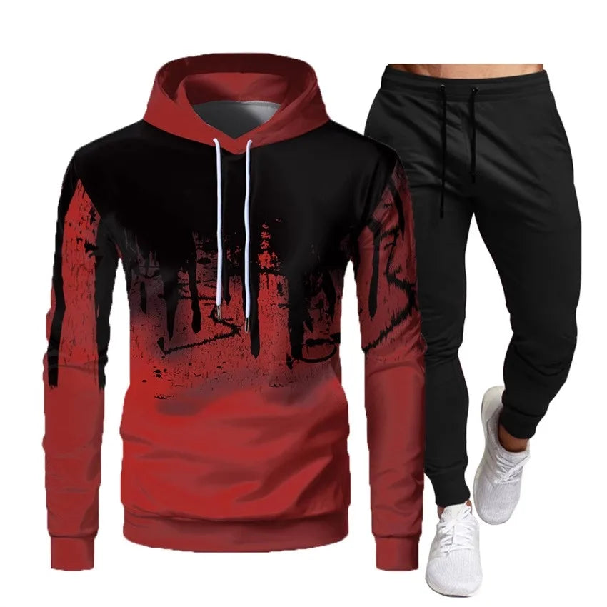 Men's sportswear, sportswear, hoodie+pants, sportswear, 2023 Spring and Autumn New jogging pants, running men's sportswear