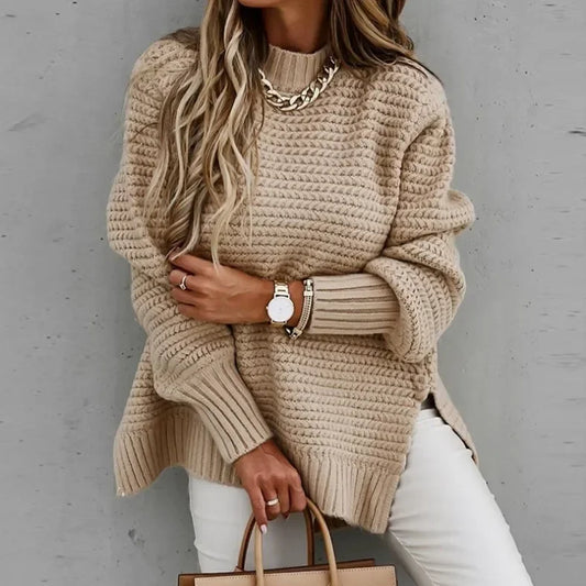 Women's 2023 Autumn and Winter New Lazy Style Long Sleeve Knitted Sweater